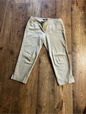 Eddie Bauer Light Beige Cropped Straight-Leg Pants